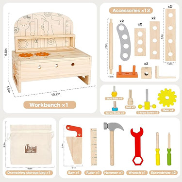 Ecotoys FixiBoard | Estimula la creatividad y habilidades - Tablero de juego educativo de madera